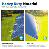 Quictent 10x20 ft Heavy Duty Car Canopy Galvanized Frame Carport Outdoor Shelter, Blue