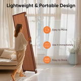 JOSTYLE 4 Panel Folding Privacy Screen 6ft Bamboo Freestanding Room Divider