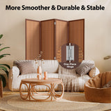 JOSTYLE 4 Panel Folding Privacy Screen 6ft Bamboo Freestanding Room Divider