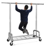 HOKEEPER Clothing Racks for Hanging Clothes Rack Heavy Duty Garment Rack, Portable Clothes Rack with Lockable Wheels, Adjustable Clothing Rack for Bedroom, Living Room
