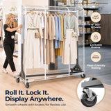 HOKEEPER Z Rack for Clothes with Cover Load 500 LBS with Display Arms