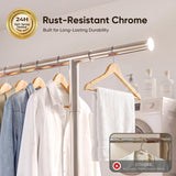 HOKEEPER Clothing Racks for Hanging Clothes Rack Heavy Duty Garment Rack, Portable Clothes Rack with Lockable Wheels, Adjustable Clothing Rack for Bedroom, Living Room