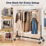 HOKEEPER Z Rack for Clothes with Cover Load 500 LBS with Display Arms