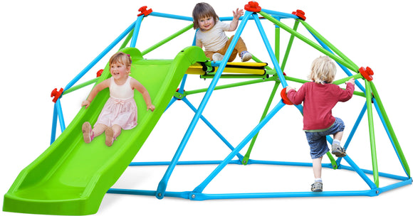 Climbing Dome with Slide, Jungle Gym Monkey Bar for Backyard Max