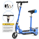 Zupapa Electric Scooter with Seat for Kids Ages 8-12, Riders up to 155 lbs, Removable Seat 2 Riding Styles, Dark Blue