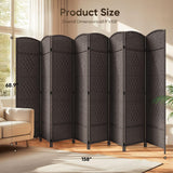 JOSTYLE 8 Panel Room Divider, Privacy Screen & Room Separation, Extra Wide