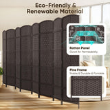 JOSTYLE 8 Panel Room Divider, Privacy Screen & Room Separation, Extra Wide