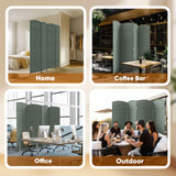JOSTYLE Rattan Room Divider, 4-Panel Folding Privacy Screen 6ft. Extra Wide