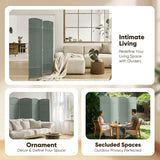 JOSTYLE Rattan Room Divider, 4-Panel Folding Privacy Screen 6ft. Extra Wide