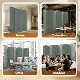 JOSTYLE Rattan Room Divider, 6-Panel Folding Privacy Screen 6ft. Extra Wide