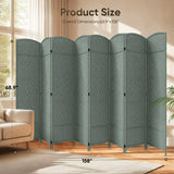 JOSTYLE 8 Panel Room Divider, Privacy Screen & Room Separation, Extra Wide