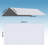 Quictent 10x20 ft Carport Replacement Tarp Canopy Top Cover with Bungee Balls, Gray