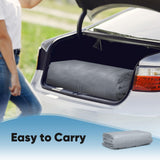 Quictent 10x20 ft Carport Replacement Tarp Canopy Top Cover with Bungee Balls, Gray