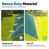 Quictent 10x15 ft Heavy Duty Car Canopy Galvanized Frame Carport Outdoor Shelter, Green