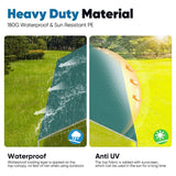 Quictent 10x20 ft Heavy Duty Car Canopy Galvanized Frame Carport Outdoor Shelter, Green