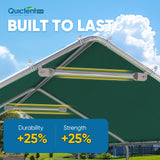 Quictent 10x20 ft Heavy Duty Carport Canopy Galvanized Car Tent with Reinforced Structure, Green