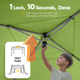 Quictent Privacy 10x10 Pop Up Canopy with 4 Sidewalls & Mesh Windows, Green