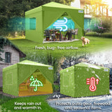 Quictent Privacy 10x10 Pop Up Canopy with 4 Sidewalls & Mesh Windows, Green