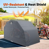 Quictent Motorcycle Garage Pod Shelter Hard Shell with Code Lock&Carry Bag, Light Gray