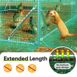 Quictent Advanced Series 12x9x6.6ft Metal Chicken Coop Run with Side Hardware Cloth, Walk-in Outdoor Poultry Cage Heavy Duty Predator Proof Hen Duck Rabbit Farm House, Waterproof Anti-UV Cover