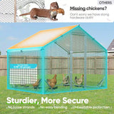 Quictent Advanced Series 6.6x9x6.6ft Metal Chicken Coop Run with Side Hardware Cloth, Walk-in Outdoor Poultry Cage Heavy Duty Predator Proof Hen Duck Rabbit Farm House, Waterproof Anti-UV Cover