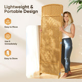 JOSTYLE Rattan Room Divider, 4-Panel Folding Privacy Screen 6ft. Extra Wide
