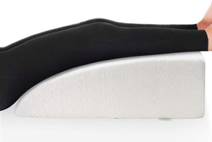 OasisSpace 8" Leg Rest Pillow, Leg Elevation Pillow Bed Wedge Post Surgery Elevated Cushion 1.5" Memory Foam Recovery Wedge for Back, Hip and Knee Pain Relief, Foot and Ankle Injury - Removable Cover