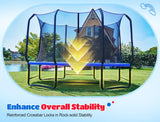ORCC 10x16 FT Oval Outdoor Trampoline Gymnastics Trampoline for Kids, 1200LBS Capacity, Heavy-Duty Galvanized Steel Frame Yard Trampolines
