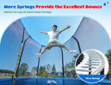 ORCC 7 x 10 FT Oval Outdoor Trampoline with Safety Net - Recreational Gymnastics Trampoline for Kids, 1200LBS Capacity, Heavy-Duty Galvanized Steel Frame