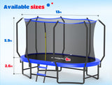 ORCC Kids tranpoline8 x 13 FT Oval Outdoor Trampoline with Safety Net - Recreational Gymnastics Yard Trampoline for Kids Outdooe, 1200LBS Capacity