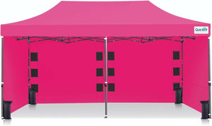 Quictent 10'x20' Heavy Duty Pop up Canopy Tent with Sidewalls, Easy up Commercial Gazebo Canopies with Full Truss & Pyramid Structure for Sun, Wind and Rain Protection for Outdoor Fairs and Events