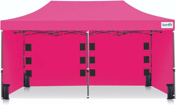 Quictent 10'x20' Heavy Duty Pop up Canopy Tent with Sidewalls, Easy up Commercial Gazebo Canopies with Full Truss & Pyramid Structure for Sun, Wind and Rain Protection for Outdoor Fairs and Events