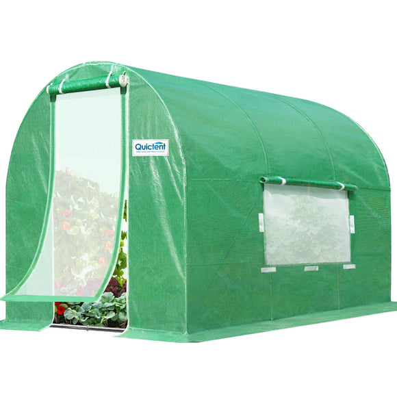 Quictent 10x7x7FT Walk-in Greenhouse for Outdoors (Classic), Portable Heavy Duty Large Outside Green House, Green