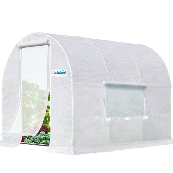 Quictent 10x7x7FT Walk-in Greenhouse for Outdoors (Classic), Portable Heavy Duty Large Outside Green House, White