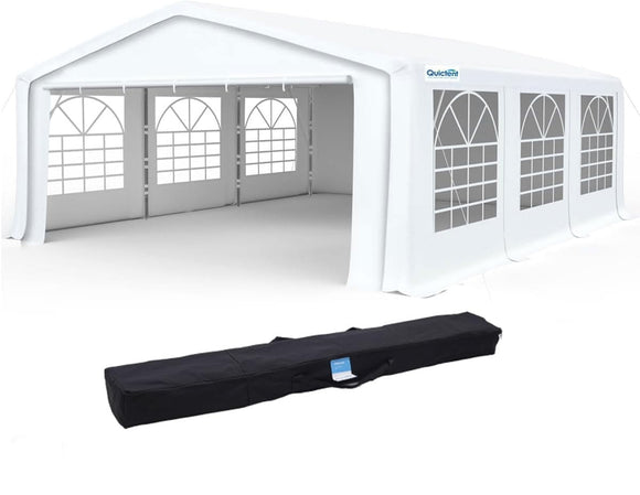 Quictent 13x20 Party Tent Heavy Duty Outdoor Canopy Tent Carport Wedding Event Shelter BBQ Wedding Tents for Parties with Storage Bags(Church)