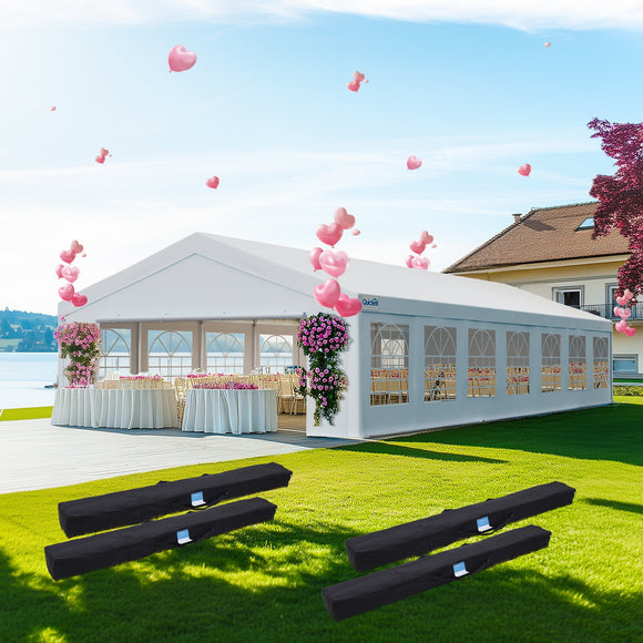 Quictent 20x50 Heavy Duty Party Tent Outdoor Canopy Tent Carport Wedding Event Shelter BBQ Wedding Tents for Parties with Storage Bags(Church)