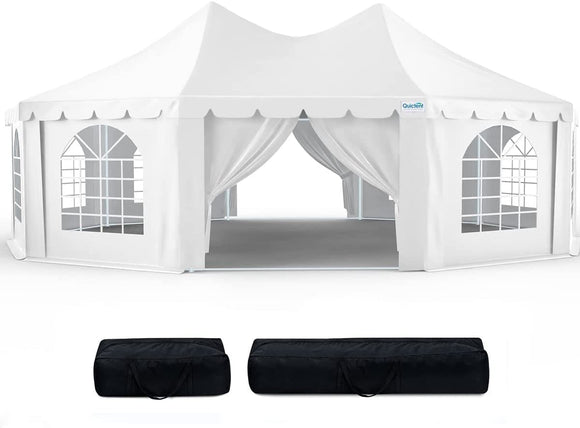 Quictent 29' x 21'Large Event Wedding Gazebo Canopy Heavy Duty Party Tent with Extra Reinforced Ground Bar