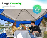 Quictent Privacy 8x8 Pop Up Canopy with 4 Sidewalls & Mesh Windows, Royal Blue