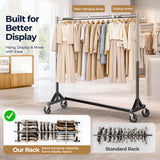 HOKEEPER Z Rack for Clothes Heavy Duty Hold 500 LBS with Display Arms
