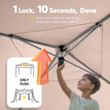 Quictent Privacy 6.6x6.6 Pop Up Canopy with 4 Sidewalls & Mesh Windows, Tan