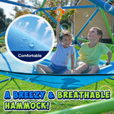 Zupapa 10FT Climbing Dome with Hammock, Supports up to 1200lbs Jungle Gym, Dome Climber for Kids 3 to 10, Blue&Green