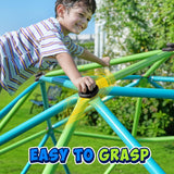 Zupapa 10FT Climbing Dome with Hammock, Supports up to 1200lbs Jungle Gym, Dome Climber for Kids 3 to 10, Blue&Green