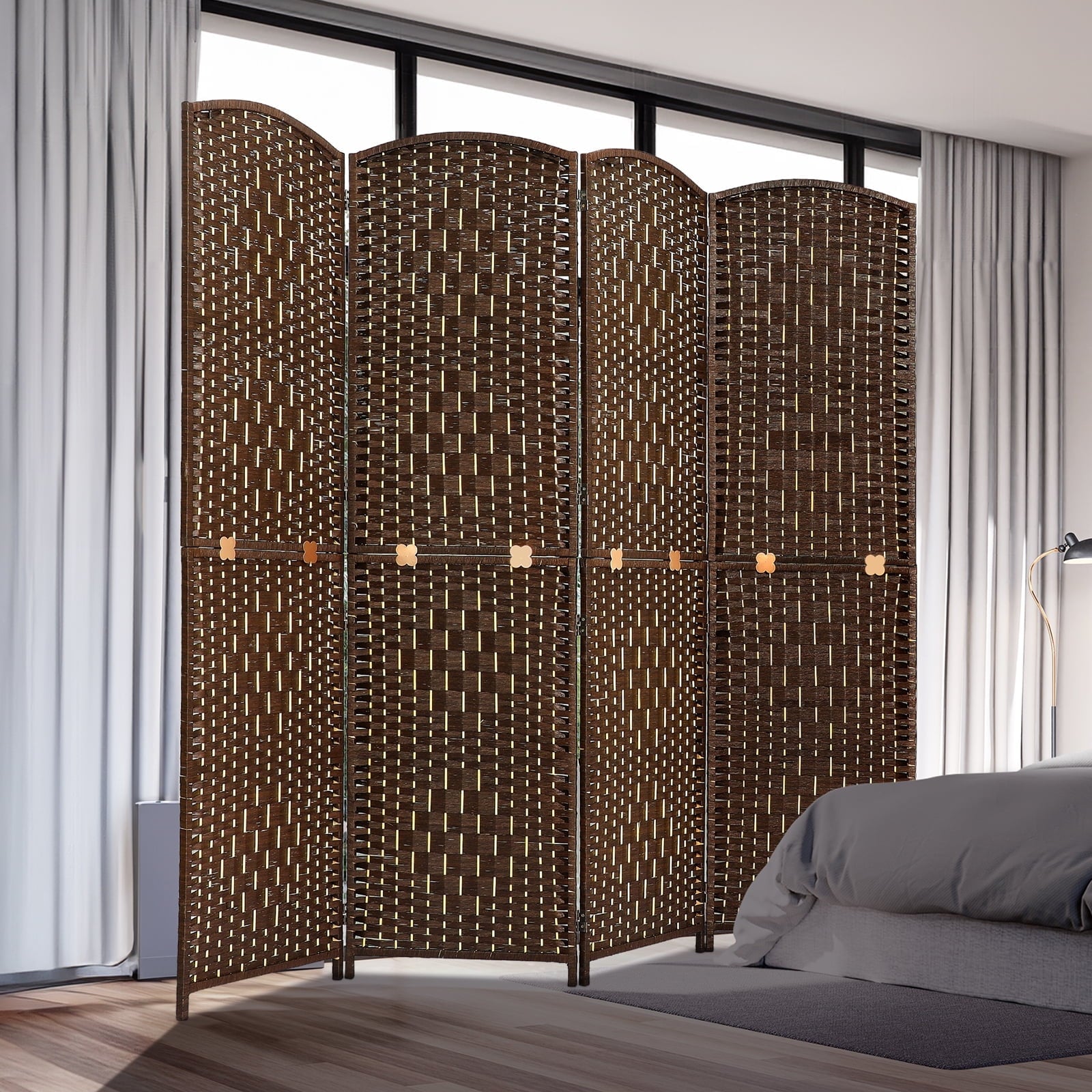 JOSTYLE Room Divider Screen 8 Panel, 5.9 Ft Folding Privacy