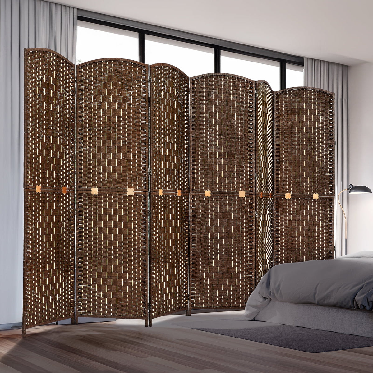 Jostyle 6 Panel Room Divider Folding Privacy Screens 6ft Tall Room Div ...