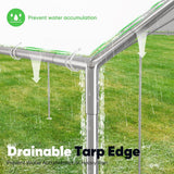 Quictent 10x20 ft Heavy Duty Car Canopy Galvanized Frame Carport Outdoor Shelter, White
