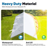 Quictent 10x20 ft Heavy Duty Car Canopy Galvanized Frame Carport Outdoor Shelter, White