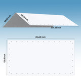 Quictent 10x20 ft Carport Replacement Tarp Canopy Top Cover with Bungee Balls, White