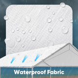 Quictent 10x20 ft Carport Replacement Tarp Canopy Top Cover with Bungee Balls, White