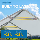 Quictent 10x20 ft Heavy Duty Carport Canopy Galvanized Car Tent with Reinforced Structure, White