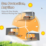 Quictent 10x10 Pop Up Canopy Tent with 1 Sidewall | Instant Setup Gazebo for 1 Person, White
